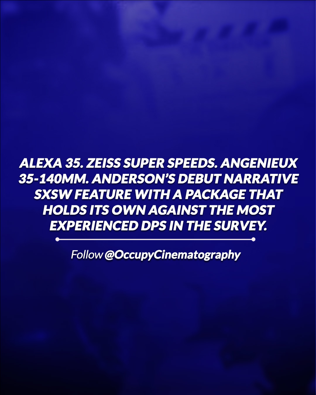 Ugly Cry: Anderson's Alexa 35 & Super Speed Debut