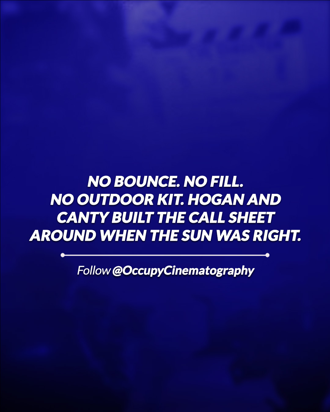 Sun as Gaffer: Colm Hogan's Christy Masterclass
