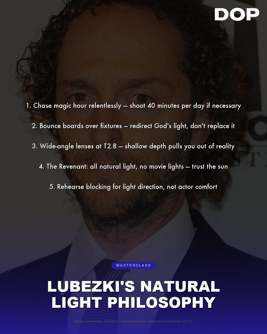 Lubezki's Natural Light Philosophy: A Masterclass