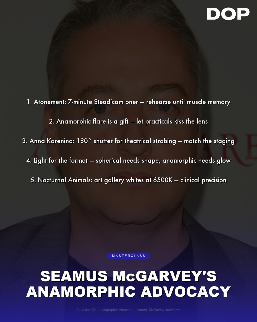 Seamus McGarvey's Anamorphic Advocacy