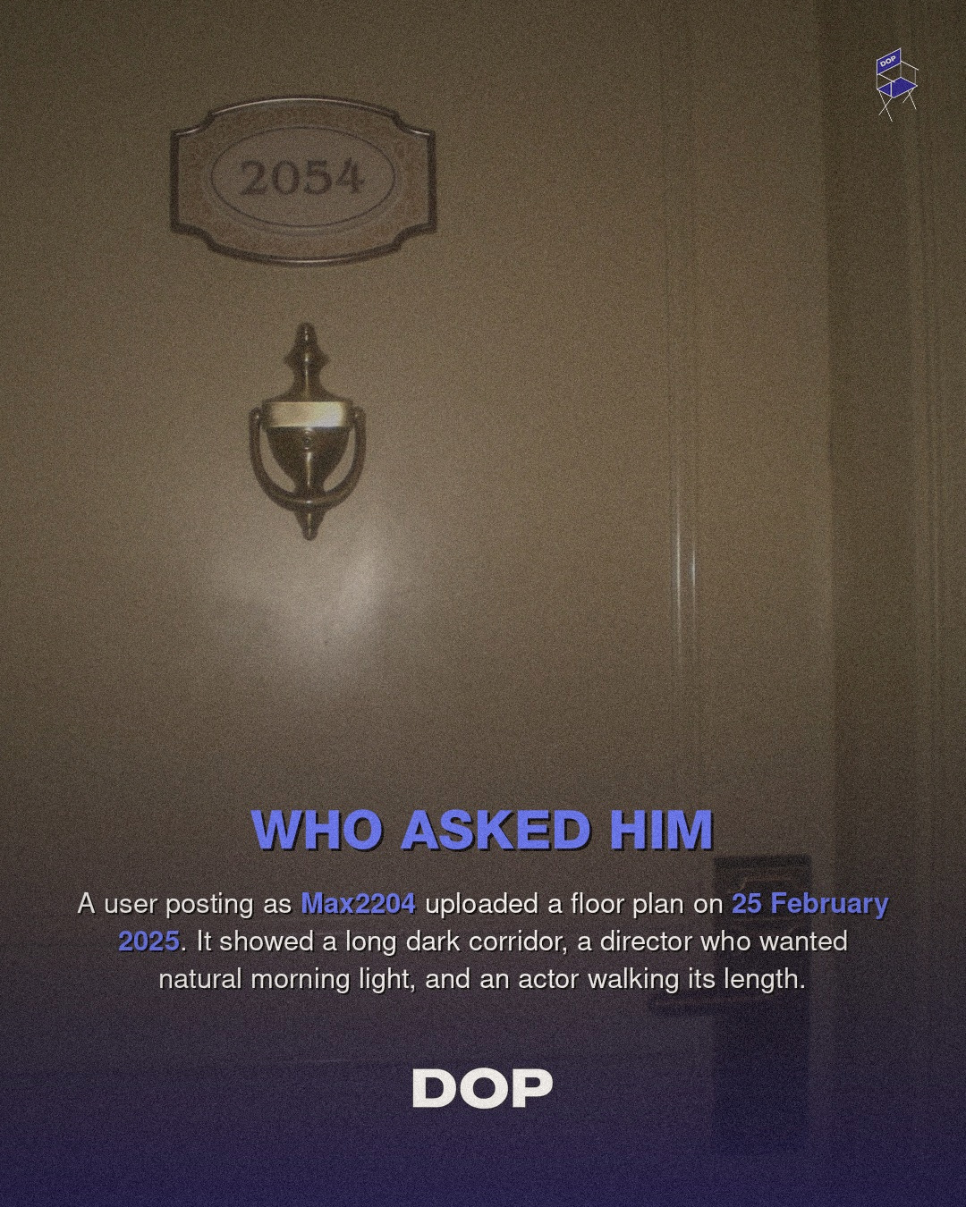 Deakins' Genius: Lighting the Hallway from Outside