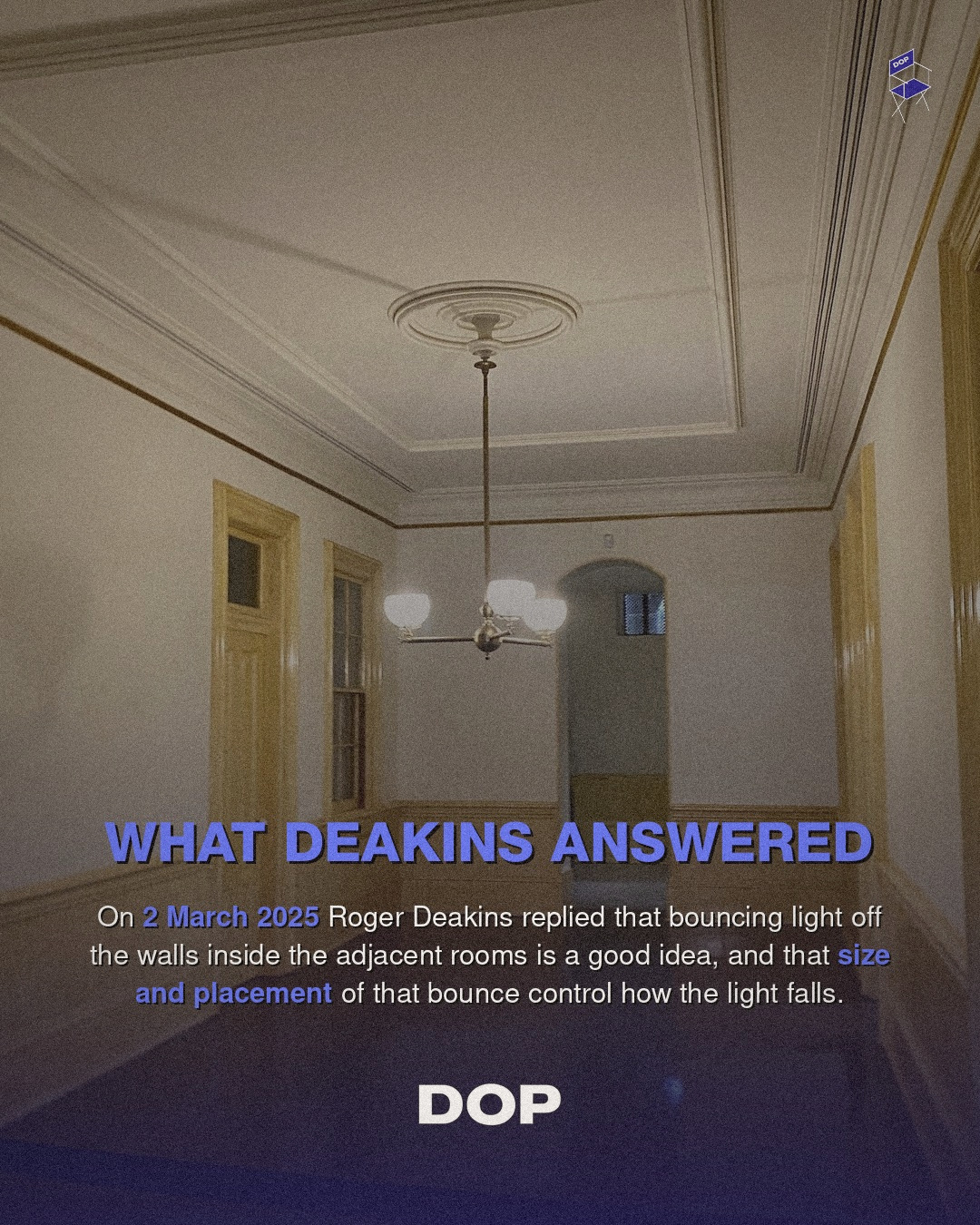 Deakins' Genius: Lighting the Hallway from Outside